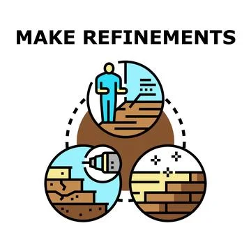 Making refinements for project improvement and development process Stock Illustration