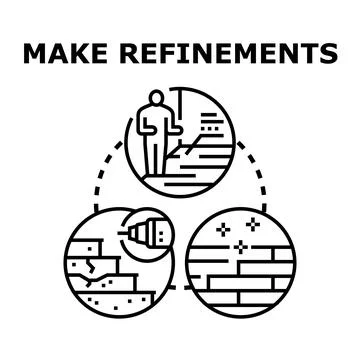 Making refinements for project improvement and development process Illustrazione stock