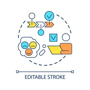 Making review process concept icon Illustrazione stock
