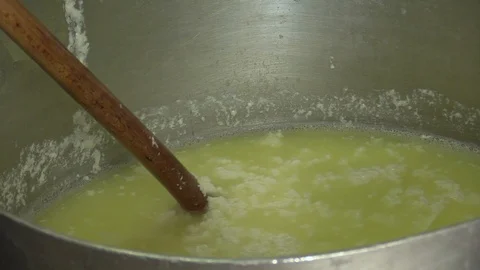Making Ricotta Cheese- Diary Cheese Factory Video stock 95806776