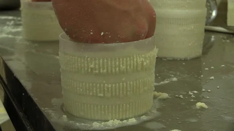 Making Ricotta Cheese- Diary Cheese Factory Video stock 95807003
