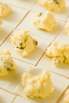 Making ricotta parcels Stock Photos