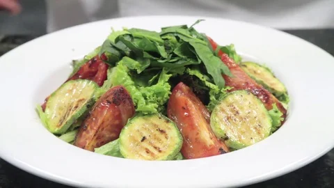 Making a salad Stock Footage 84807316