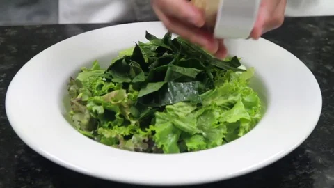 Making a salad Stock Footage 84807428