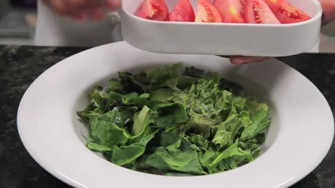 Making a salad Stock Footage 85072745