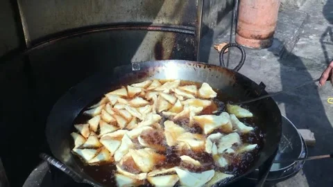Making A Samosa Stock Footage 296540022