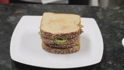 Making a Sandwich Stock Footage 85072521