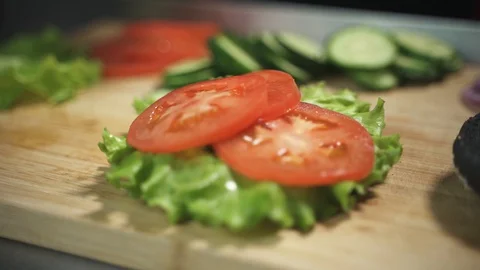Making a sandwich Stock Footage 129685385