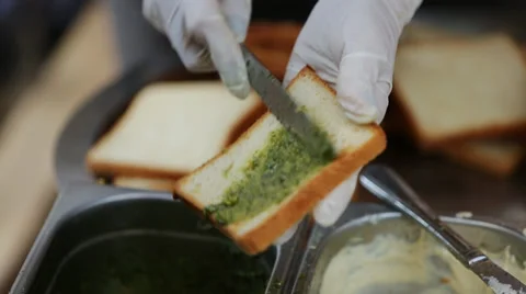 Making of sandwiches Stock Footage 39454827