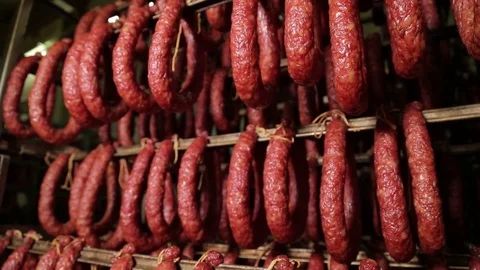 Making sausages Stock Footage 74002043