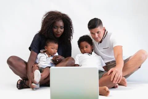 Making screen time bonding us Stock Photos