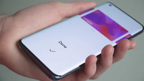 Making a secure online payment using a smartphone with a fingerprint scanner 스톡 동영상 151894166