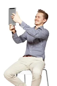 Making a selfie Stock Photos