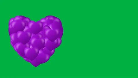 Making shape big heart on green screen Stock Footage 230171085