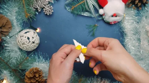 Making Snowflake Vídeo Stock 169921208