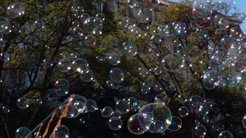 Making of soap bubbles Stock-Footage 128077125