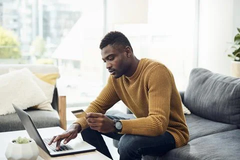 Making some quick payments online Stock Photos