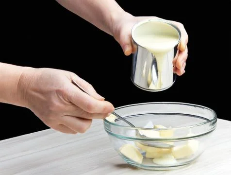 Making sponge cake Stock Photos