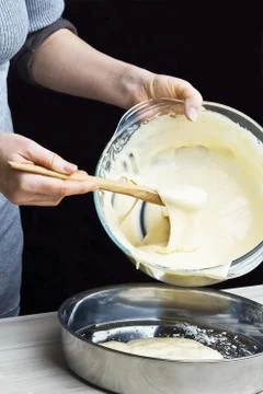 Making sponge cake Stock Photos