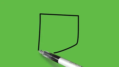 Making square in black and blue colour with small turn in left corner 動画素材 156383062
