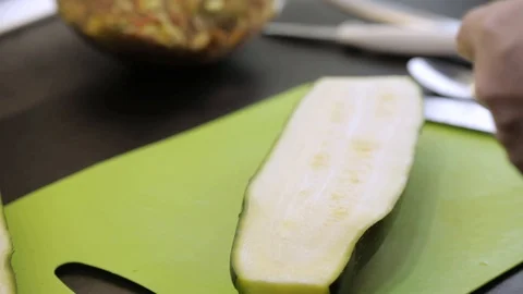 Making squash boats Stock Footage 119781218