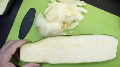 Making squash boats overhead Stock Footage 119781040