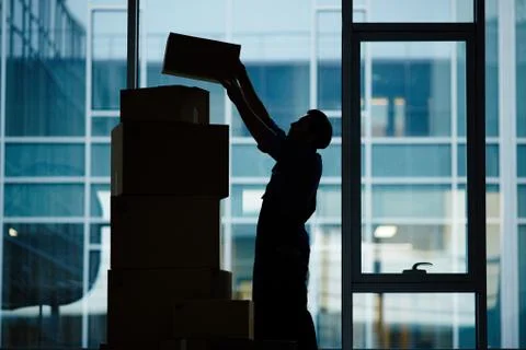 Making stack of boxes Stock Photos