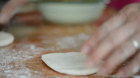 Making of steamed stuffed bun 库存影片 27450136