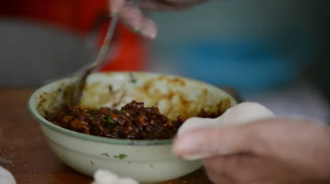 Making of steamed stuffed bun Vidéo 27450228
