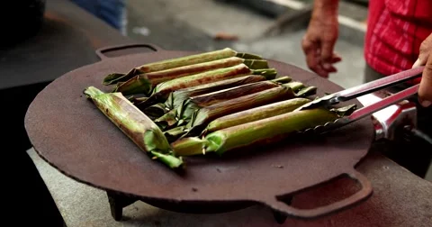 Making a Sticky  Rice Stock-Footage 55446669