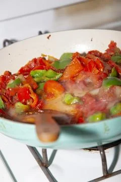 Making Stirfry Stock Photos