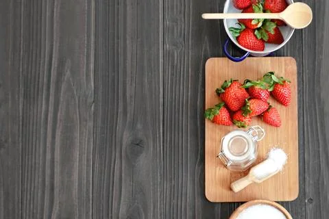 Making strawberry jam Stock Photos
