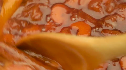 Making strawberry sauce Stock Footage 62850467