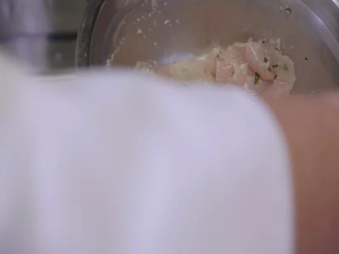 Making Stuffed Chicken 1 Stock Footage 80679169