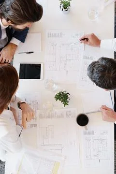 Making sure the plans get approved Stock Photos