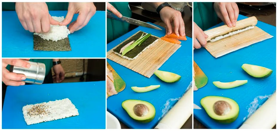 Making sushi Stock Photos