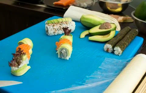 Making sushi Stock Photos