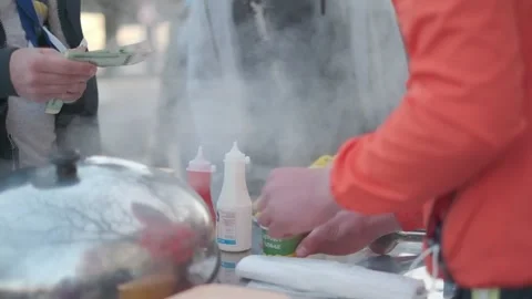 Making of sweet corn on the market square closeups Stock Footage 196977219