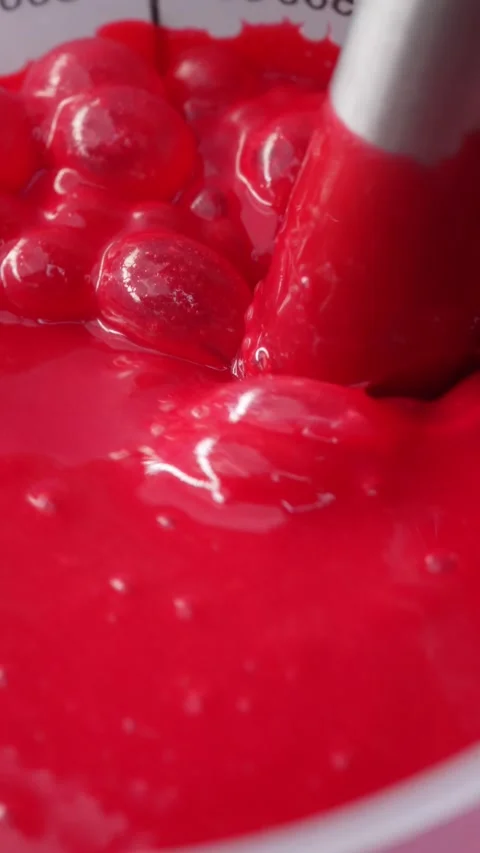 Making sweet cream using a blender Stock Footage 236199224