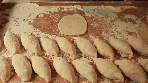 Making a sweet pretzel Stock Footage 91287952