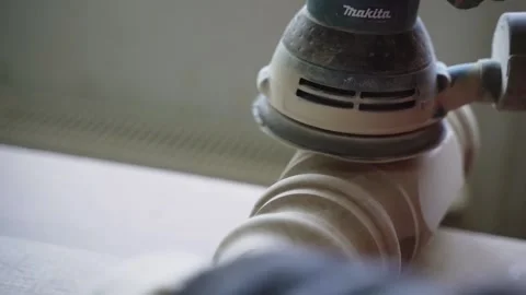 Making table leg at the factory Stock Footage 147497547