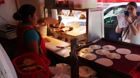 Making tacos, El Pitillal, Puerto Vallarta, Jalisco, Mexico. Stock Footage 50185955
