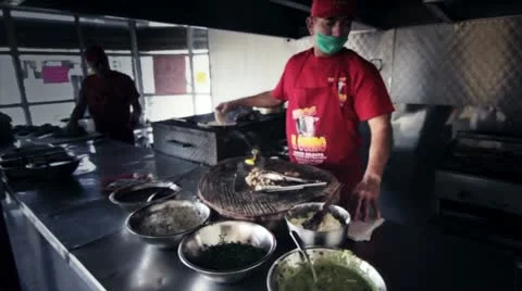 Making Tacos Stock Footage 10901448