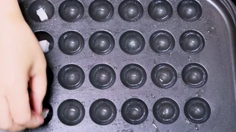 Making takoyaki Part 1 Stock Footage 236968040