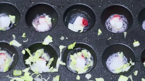 Making takoyaki Part 3 Stock Footage 236968005