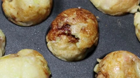 Making takoyaki Part 5 Stock Footage 236967977