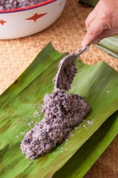 Making tamales Foto stock