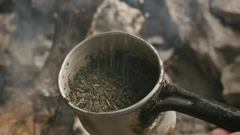 Making Tea In A Campfire 動画素材 130759421