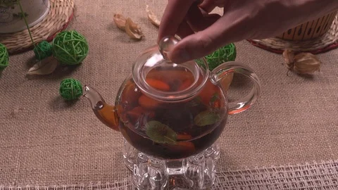 Making Tea Stock Footage 97222064