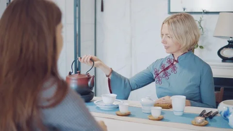 Making tea at the tea ceremony Stock Footage 126212144